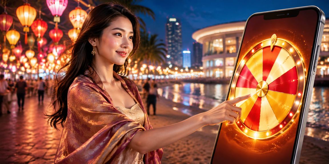 Người dùng tại Đà Nẵng kiểm tra voucher và mã giảm giá trên điện thoại tại chợ đêm