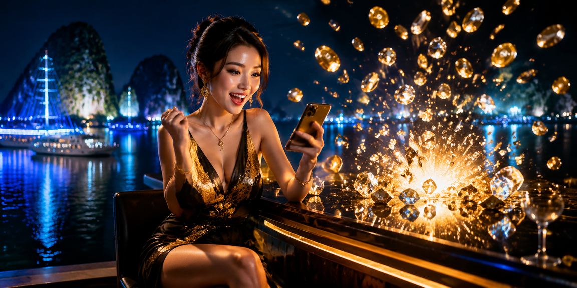 Người dùng Hạ Long thanh toán ví điện tử trên điện thoại tại khu vực vịnh